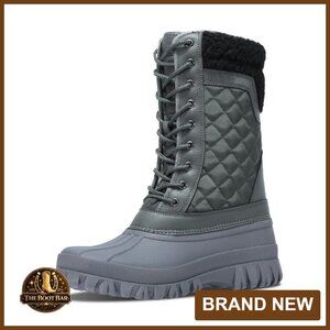 Waterproof Snow Boots Women's Size 6-10 Winter Fur Lined Non-Slip